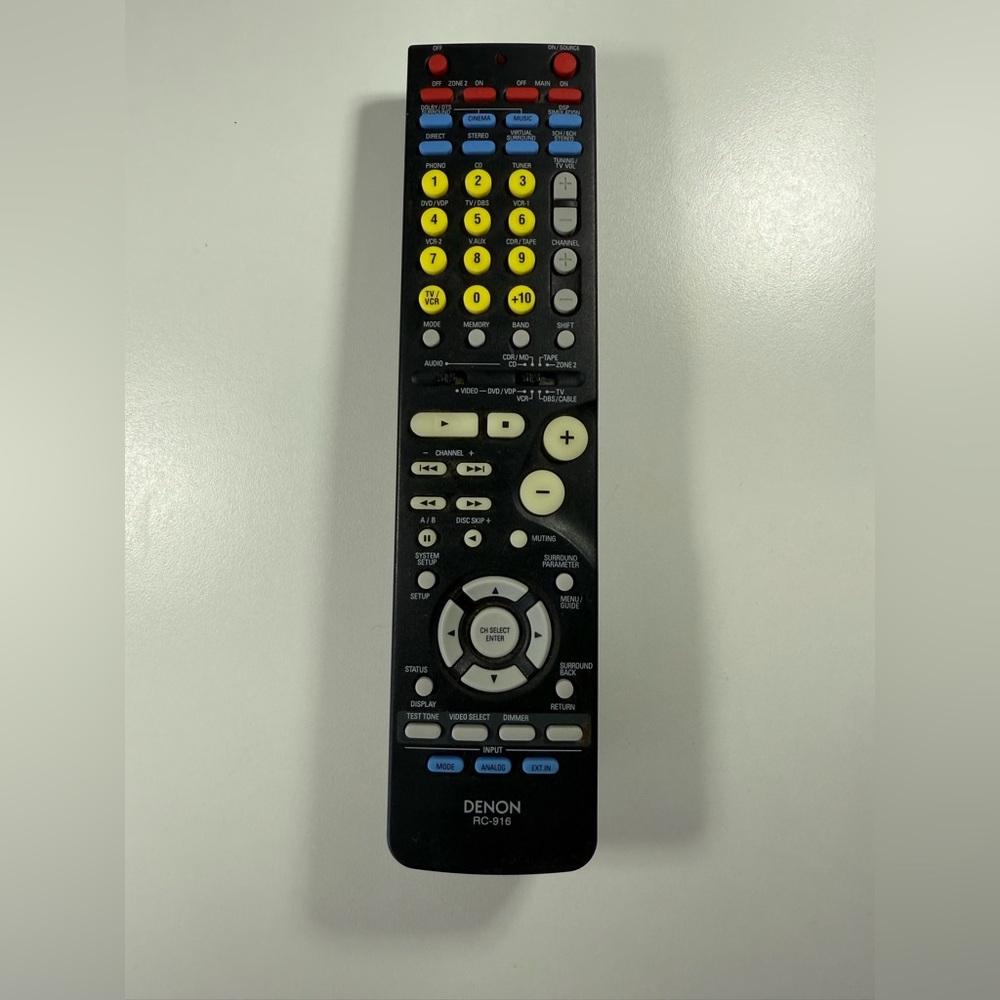 DENON RC-916 AV Receiver Remote OEM AVR-1603, AVR-1803, AVR-883, DHT-483XP